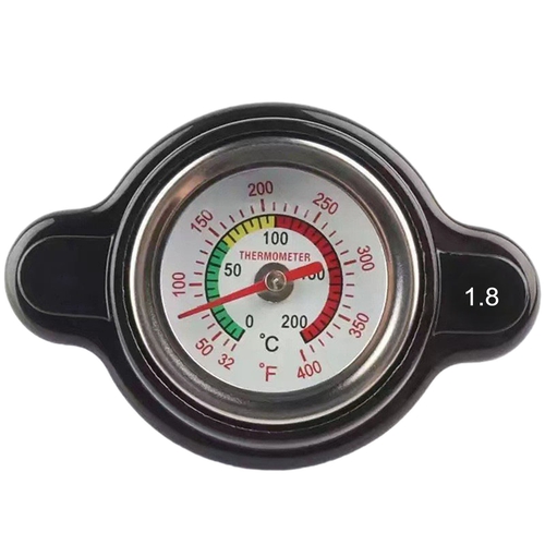 AQGT Radiator Cap 1.8 Car High-Pressure Radiator Cover with Temperature Gauge Automotive Modified Fuel Tank Cap for Motorcycle Truck SUV for Honda for Kawasaki for Suzuki for Yamaha